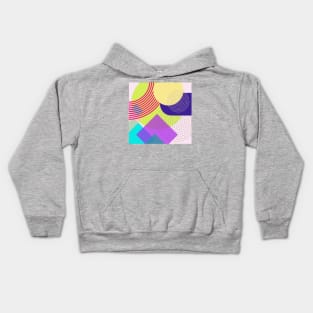 Modern Geometric Pattern Pastel Lime Pink Brights Serene Style Kids Hoodie